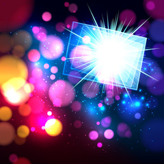 Colorful abstract background with bokeh defocused lights. 