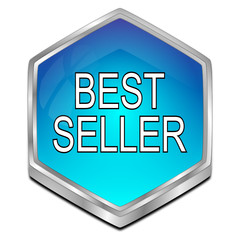 Bestseller button - 3D illustration