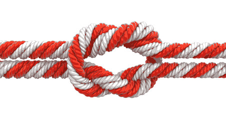 Tied knot. Image with clipping path