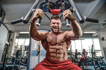 Strong bodybuilder man
