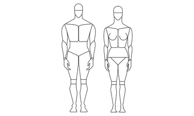 Desenho de homem e mulher