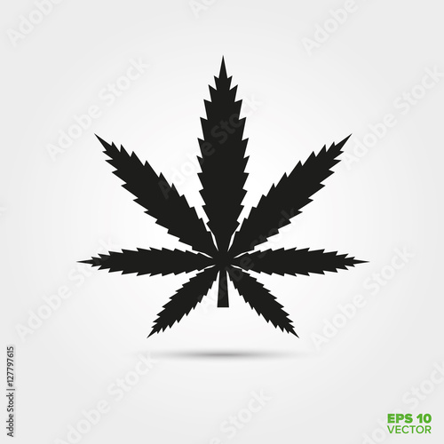 Download "Marijuana leaf silhouette vector icon" Stock image and ...