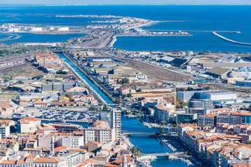 Sète vue du mont Saint-Clair.