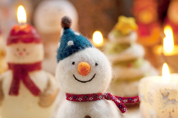 雪だるまとクリスマスグッズ