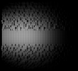 Abstract Empty Dark Cubes Wall Background. 3d Render Illustration 