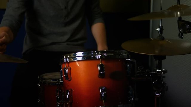 Man playing a drums