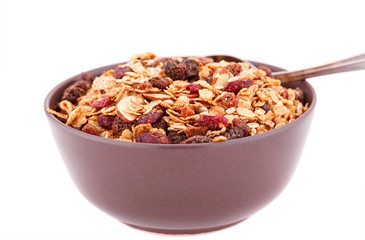 Muesli in the bowl
