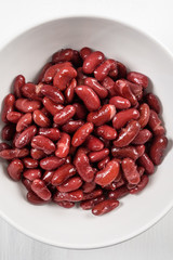 Canned Red Kidney Beans In White Bowl