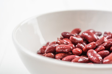Canned Red Kidney Beans In White Bowl
