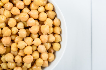 Chickpeas Bowl On White Background