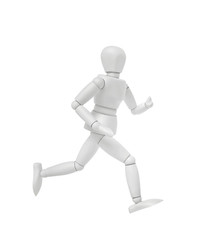 Running person isolated on white