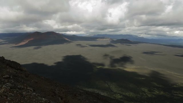 Climbing to northern break Great Tolbachik Fissure Eruption stock footage video