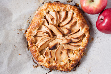 Homemade apple galette