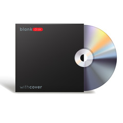 realistic compact disc with cover, eps10 vector illustration