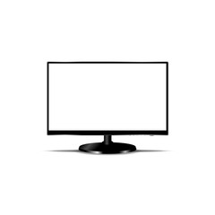 Computer monitor isolated on white, clipping path