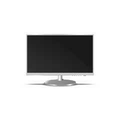 Computer monitor isolated on white, clipping path