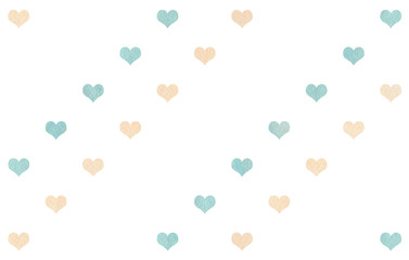 Watercolor hearts on white background.