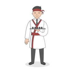 Fototapeta premium Isolated sushi chef