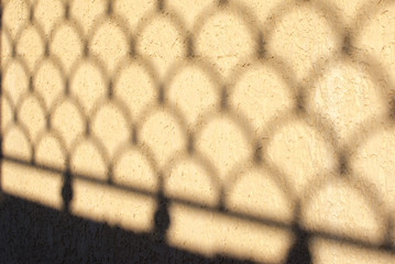 shadow on the beige wall