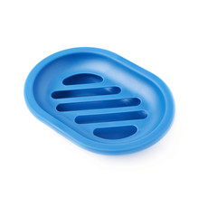 Plastic soap-dish isolated over white background