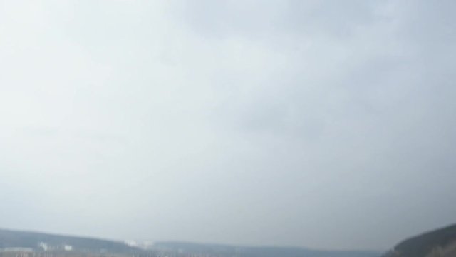 A tilt shot from Klingenberg am Main  - Germany - to the sky. 10933