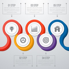 Timeline Vector 3d Infographic