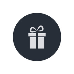gift box, present, Christmas vector icon illustration