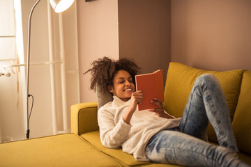 Reading a book