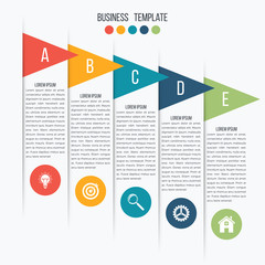 Vector arrows infographic. Template for diagram