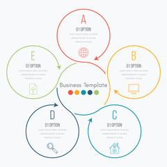 Thin line infographic element