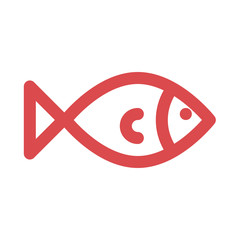 vector fish linear icon symbol