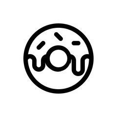 vector donut linear icon symbol