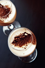 photo of italian panna cotta dessert