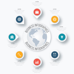 Vector illustration infographics eight options