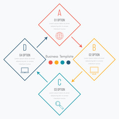 Thin line infographic element