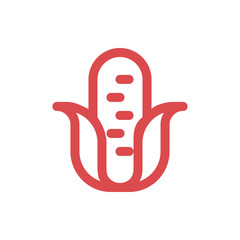 vector corn linear icon symbol
