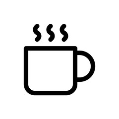 vector cup of coffee linear icon symbol
