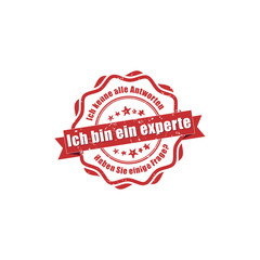 Obraz premium Ich bin ein expert. Ich kenne alle Antworten. Haben Sie einige Fragen?