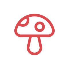 vector mushroom linear icon symbol