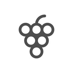 vector grapes linear icon symbol