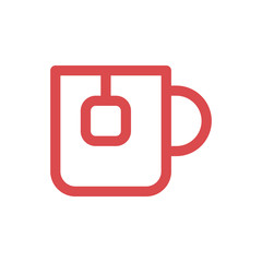 vector cup of tea linear icon symbol