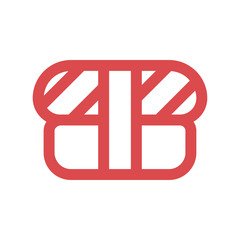 vector sushi linear icon symbol