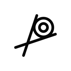 vector sushi linear icon symbol