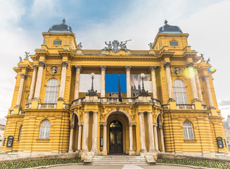 Fototapeta na wymiar Building of Croatian National Theater
