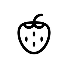 vector strawberry linear icon symbol