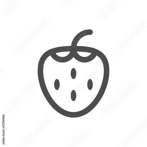 "vector strawberry linear icon symbol" Stock image and royalty-free