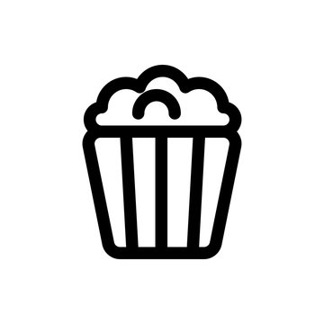 vector popcorn linear icon symbol