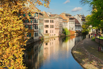 Fototapeta na wymiar Petit France medieval district of Strasbourg, France
