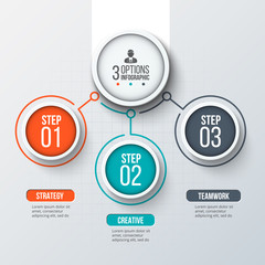 Abstract infographics number options template.