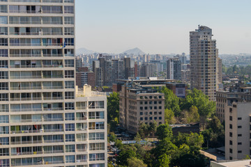 Obraz premium Widok na Santiago de Chile